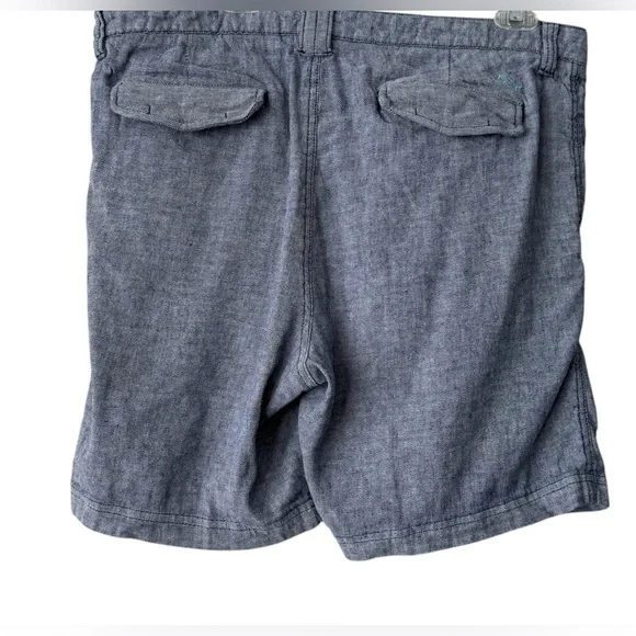 Tommy Bahama Men’s beach blue linen blend chambray shorts 7” inseam Sz 36 - Picture 3 of 7